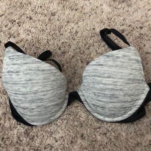Victoria Secret PINK Grey/Black Push Up Bra